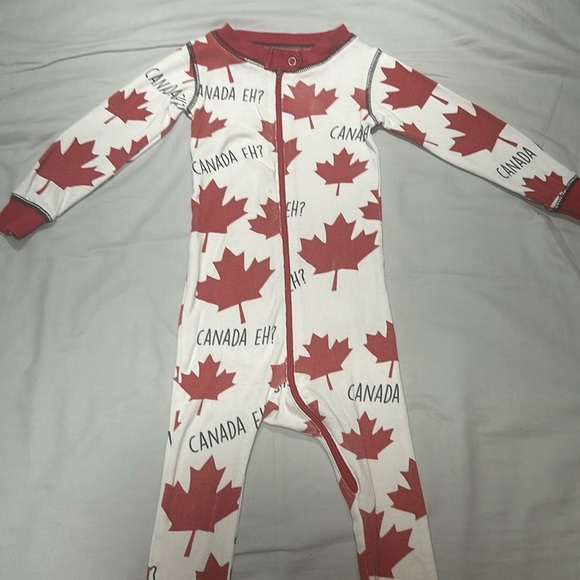Lazy One - Canada Eh - One piece snug  fitting Pajamas - Size 18 months - Picture 1 of 5